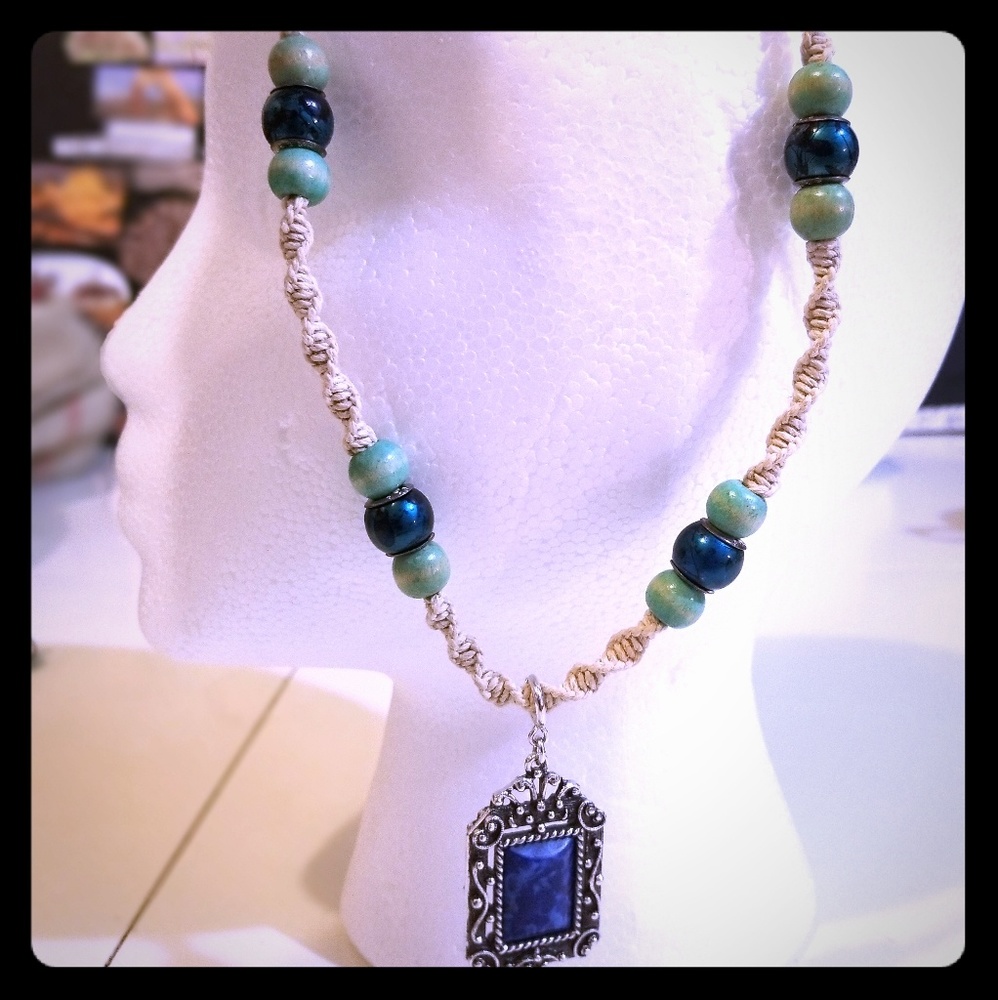 Handmade hemp necklace
